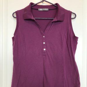 New Women's L Purple Polo Golf shirt